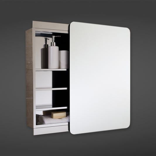 RAK-Slide Stainless Steel Single Cabinet Mirrored Door