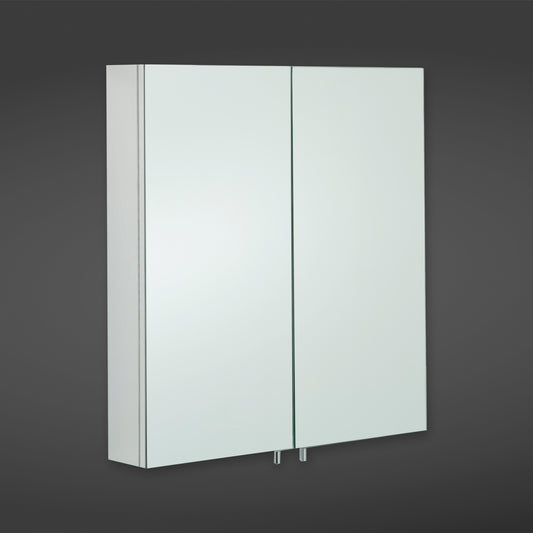 RAK-Delta Stainless Steel Double Cabinet with Mirrored Doors (H)600x(W)670x(D)120mm