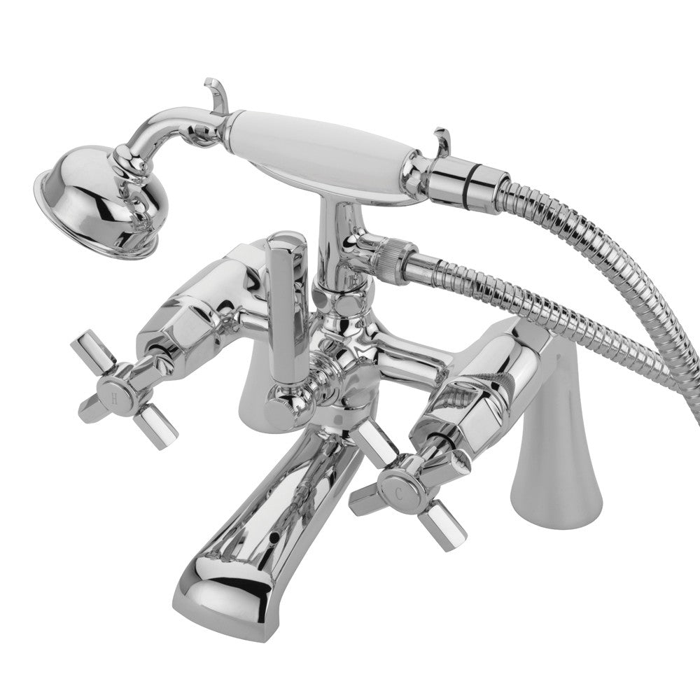 TreMercati Charleston Pillar Bath Shower Mixer Chrome