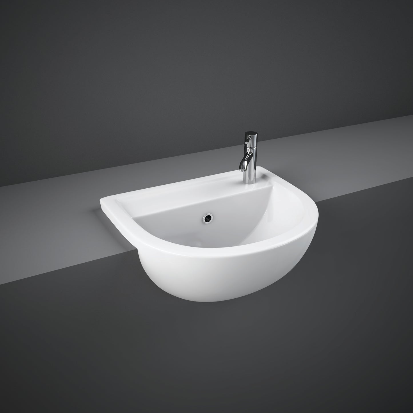 RAK-Compact Semi Recessed Basin 45cm