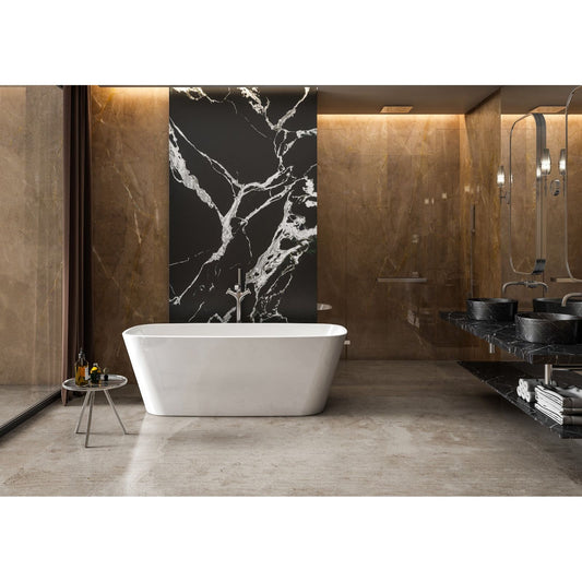 Charlotte Edwards Mimas Freestanding Bath in Gloss White 1700X750X590mm