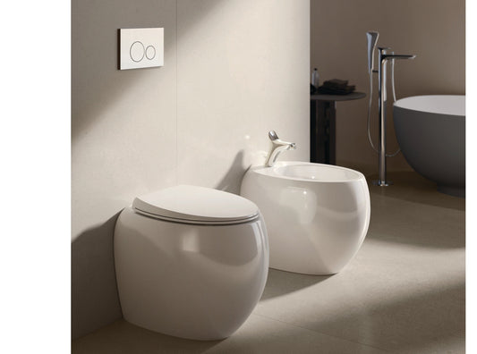 Back to wall WC Pan white with universal Trap