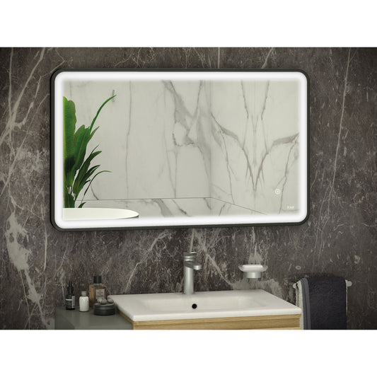 RAK-Art Soft LED Illuminated Mirror Matt Black