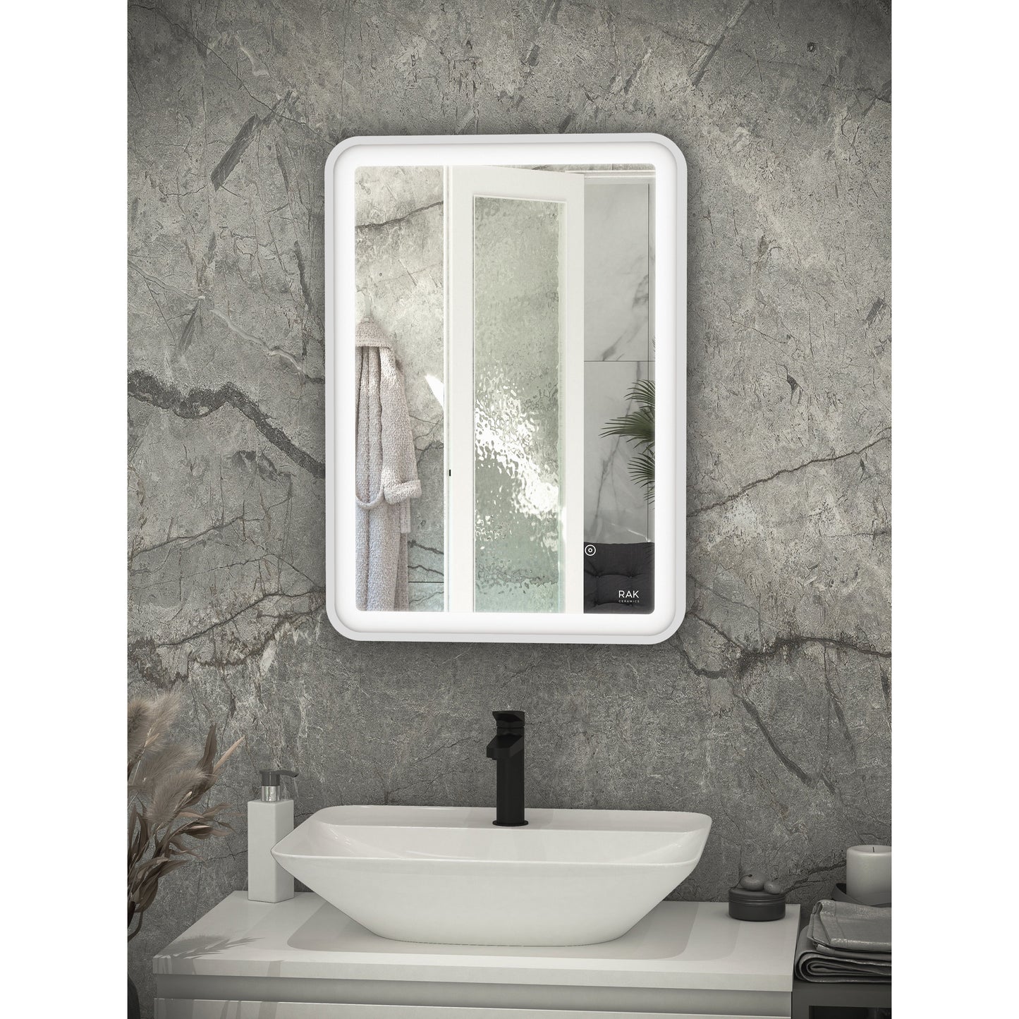 RAK-Picture Soft Silver LED Mirror Chrome