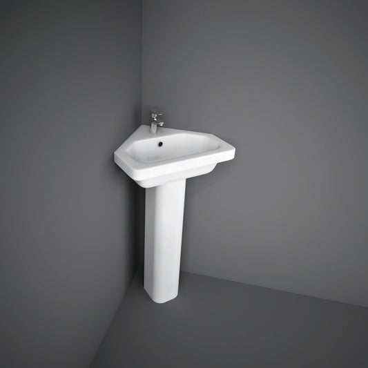 RAK-Resort Slim Standard Height Pedestal 50cm basin and 45cm corner basin