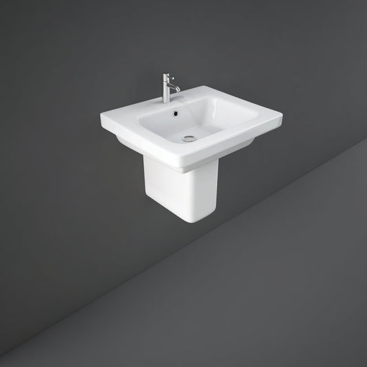 RAK-Resort Half Pedestal Basin 650mm, 550mm & 500mm