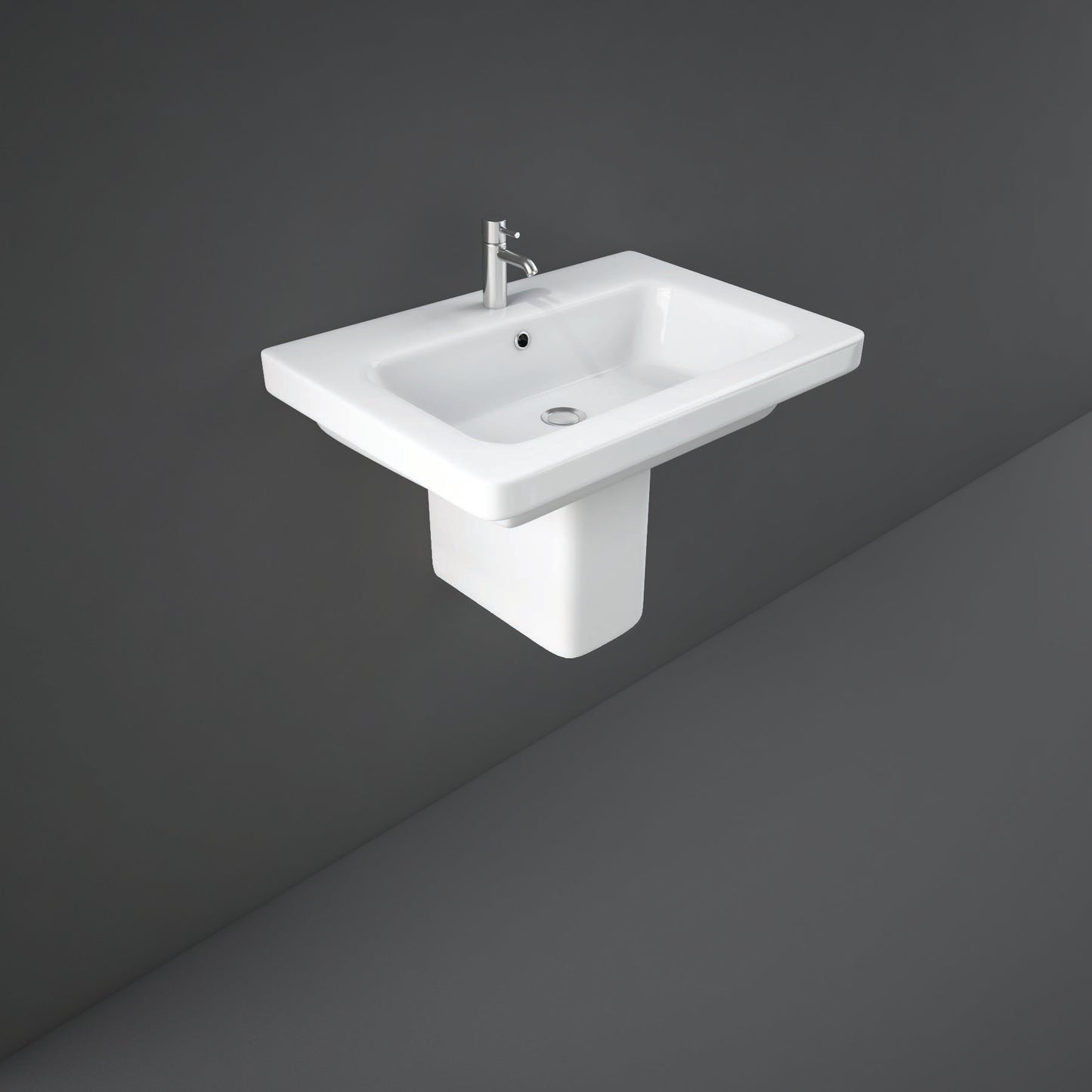 RAK-Resort Half Pedestal Basin 650mm, 550mm & 500mm