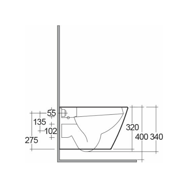 RAK-Resort Wall Hung Pan