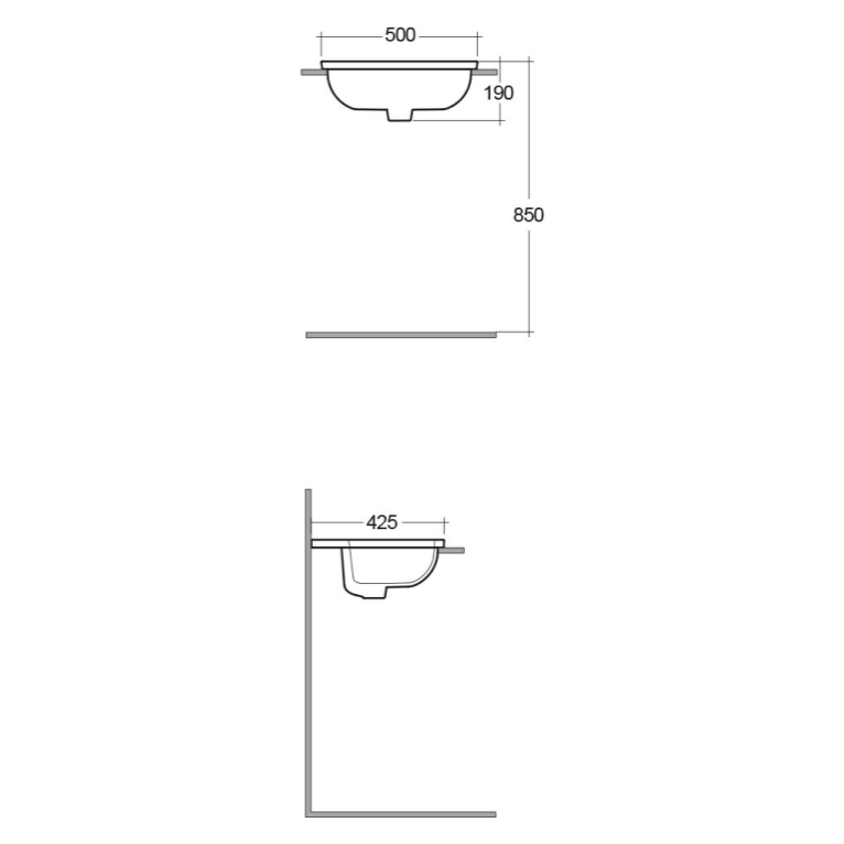 RAK-Series 600 Inset Vanity Bowl