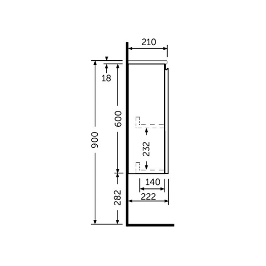 RAK-Joy Wall Hung Vanity Basin Unit 40cm