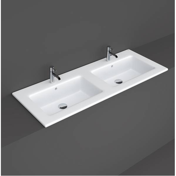 RAK-Joy Drop-in Washbasin 121x46cm (2 tap hole)