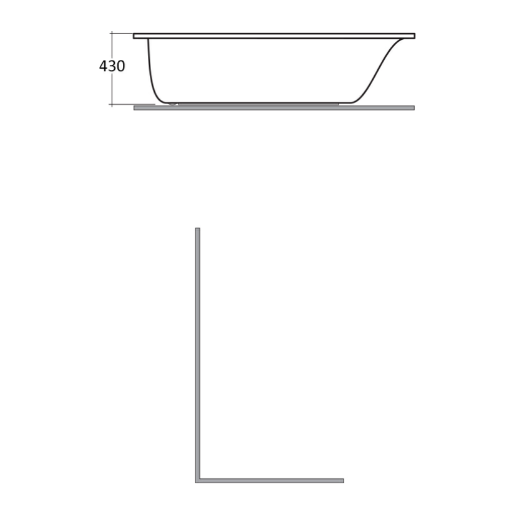 RAK-Metropolitan Single Ended Bath