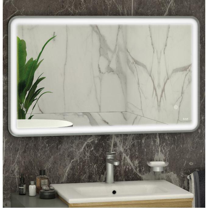 RAK-Art Soft LED Illuminated Mirror Brushed Nickel