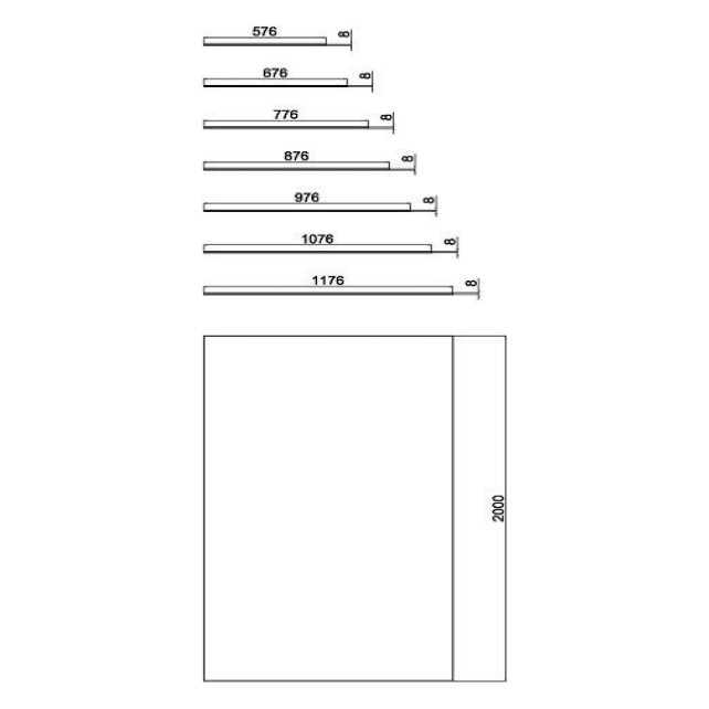 RAK-Feeling Glass Panel 1200mm x 2000mm