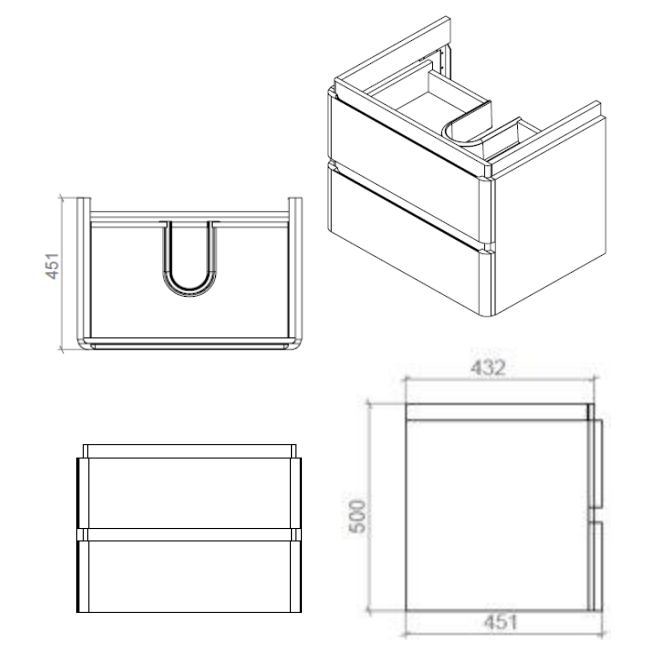 RAK-Resort 650 Double Draw Basin Unit