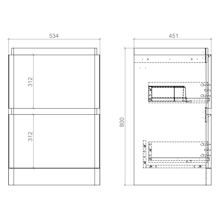 RAK-Resort Floor Standing Basin Unit 550mm