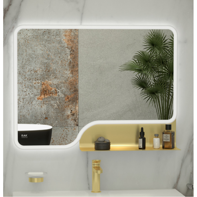 ﻿RAK-Ornate LED Illuminated Mirror Brushed Gold