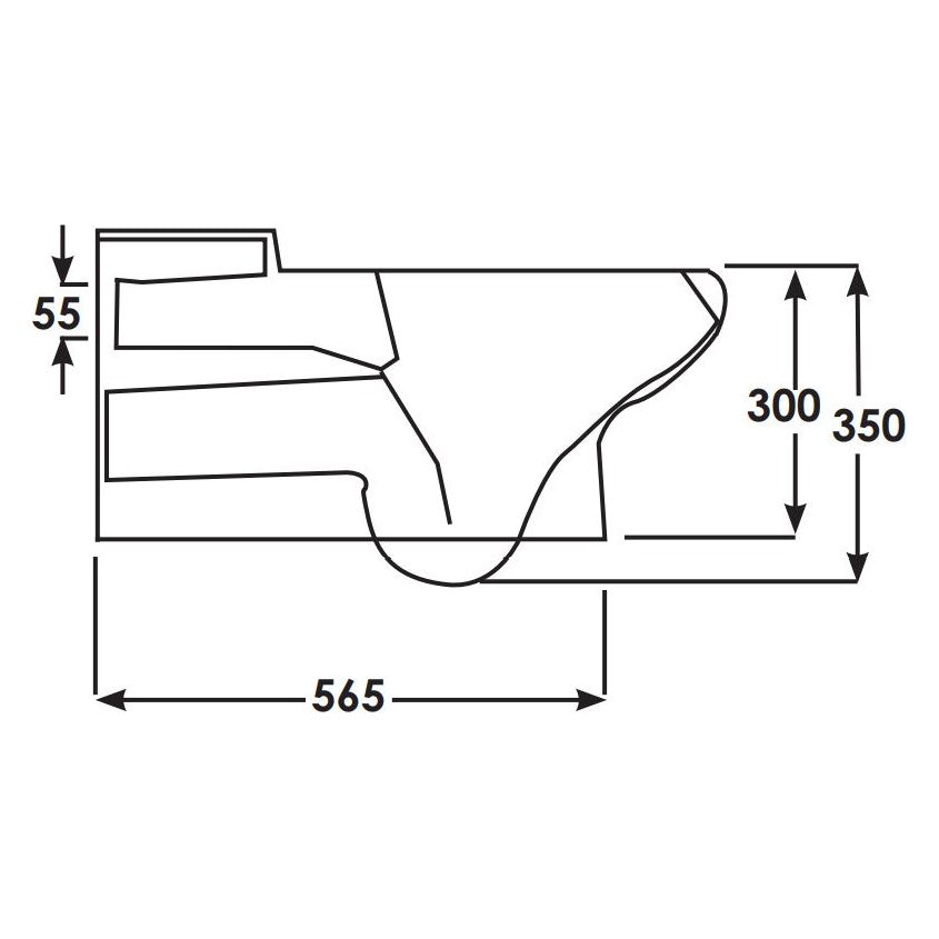 RAK-Compact Deluxe Rimless Wall Hung WC Pan 700mm