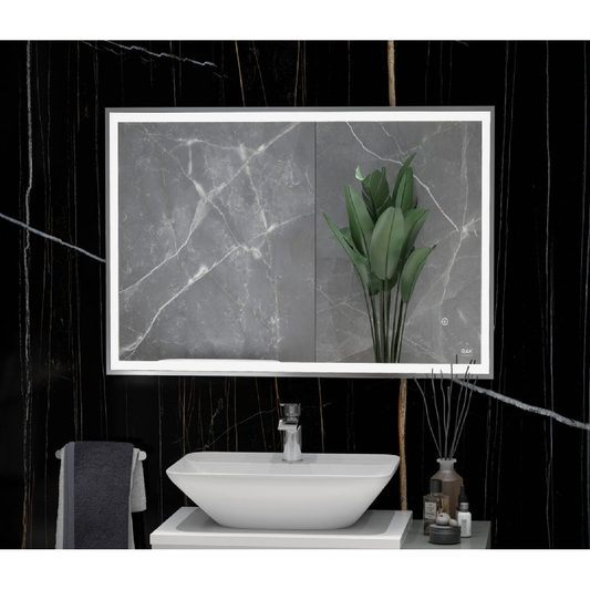 RAK-Picture Square LED Illuminated Mirror Chrome