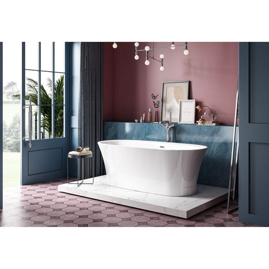 Charlotte Edwards Luna Gloss White 1700X800X600mm Freestanding Bath