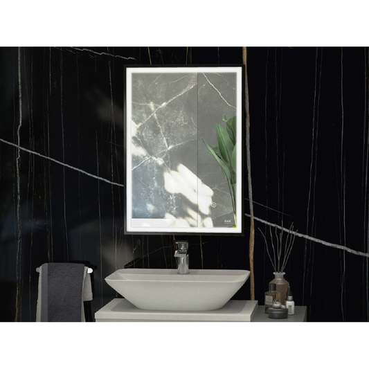 RAK-Picture Square LED Illuminated Mirror Black